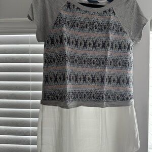 Anthropologie Dolan two layer Patterned Top